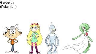 Cartoon Characters Size Comparison Part 2 without music