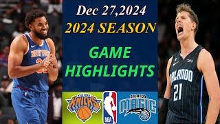 New York Knicks vs Orlando Magic  Full Game 4th_Qtr Dec 27,2024 | NBA TODAY