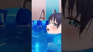 Anime girls school In the pool anime yuri