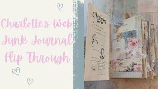 Charlotte's Web Handmade Junk Journal Flip Through