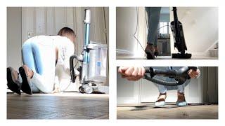 Vacuuming The Hard Floor With An Upright Shark Vacuum - ASMR White Noise Vacuum Sounds