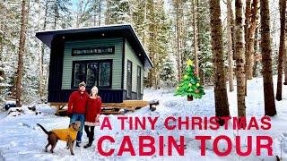 A TINY CHRISTMAS CABIN TOUR   - Off Grid Cabin