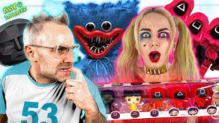 ДОКТОР ЗЛЮ И ХАРЛИ КВИНН: ВСЯ ИГРА В КАЛЬМАРА НА ЛИГА ЗЛОДЕЕВ! SQUID GAME - ВСЕ ВИДЕО!