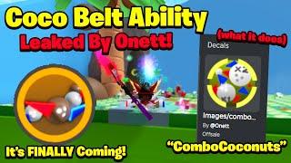 COCO BELT ABILITY HAS JUST LEAKED FROM ONETT! (what it does) (Roblox Bee Swarm Simulator)