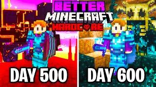 I Survived 600 Days in Better Minecraft Hardcore... Here's What Happened