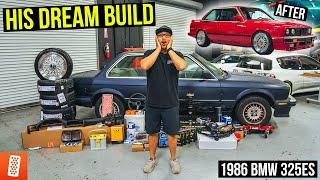 Surprising our EMPLOYEE with his DREAM CAR BUILD! (Full Transformation) : BMW E30 (1986 325es)