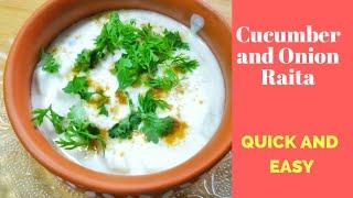 Cucumber Onion Raita | Quick & Easy Raita | Vegetable Raita | Raita | Pet Puja Food and Travel