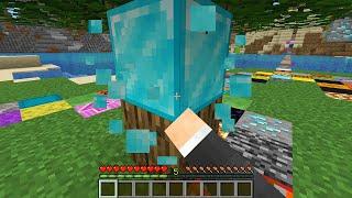 Minecraft but everything you TOUCH becomes a RANDOM BLOCK...