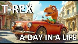   A Day in the Life of TREX  | Animated Story for Kids | ADVENTURE for Families t-rex
