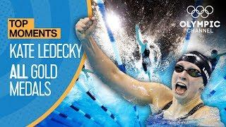 Katie Ledecky  - ALL Gold Medal Races | Top Moments