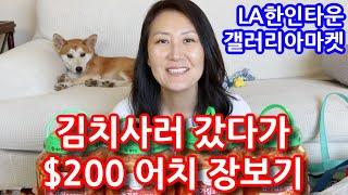 LA한인타운 김치사러 갔다가 $200 어치 장보기 갤러리아 마켓