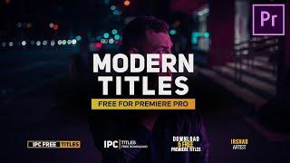 5 Free Animated Title Preset | Premiere Pro CC