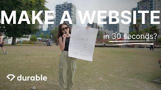 Building a Website in 30 Seconds with Durable?