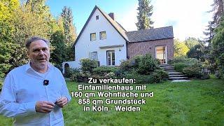 Zu verkaufen: Einfamilienhaus mit 858 qm Grundstück in Köln - Weiden zu verkaufen