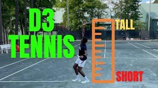 Very Tall D3 NCAA Tennis Players vs Dill Plays | Set 2