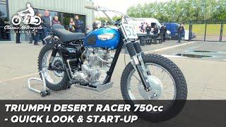 1963 Triumph TR6SC 750cc Desert Racer - quick look & start-up