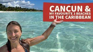 The best beaches near Playa del Carmen, Cancun city and what is sargasso in the Caribbean coast