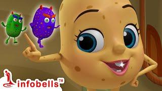 ഉരുളക്കിഴങ്ങ് കുഞ്ഞ് പല്ല് തേച്ചിട്ടില്ല | Malayalam Kids Cartoon Video | Infobells #kidscartoon