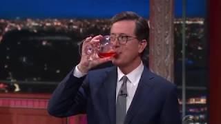 Stephen Colbert Biting a Whole Truffle
