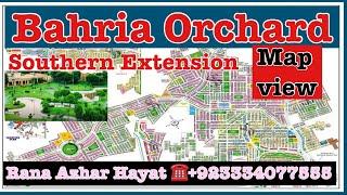 Southern extension map view bahria orchard lahore