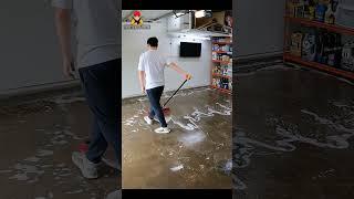 Garage Floor Cleaning, the Easy way #pressurewashing #garage #concrete #diy