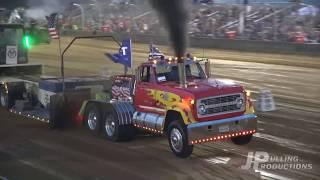 OSTPA Truck & Tractor Pull 2018: Pro Stock Semis pulling in Croton, OH