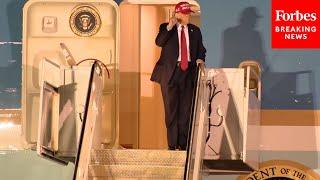 JUST IN: President Trump Arrives In West Palm Beach, Florida, On Air Force One