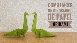 ▶ Cómo hacer  DINOSAURIOS de Origami FÁCIL  | Cómo hacer un DIPLODOCUS de papel 