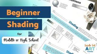 Middle or High School Art Shading Lesson for Beginners