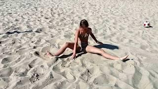 Миркина спортивная гимнастика на пляже,Gymnastics on the beach