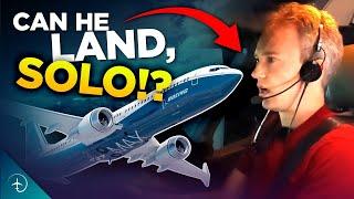 Challenge Accepted! Can Tom Scott Land a B737 By Himself?!