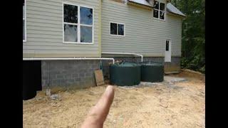 How to collect rainwater in a Water cistern. Rainwater catchment system. Off grid water