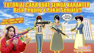 TUTORIAL CARA SEMUA KARAKTER BISA PEGANG & PAKAI SENJATA!! SAKURA SCHOOL SIMULATOR - PART 564