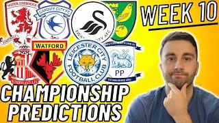 EFL CHAMPIONSHIP PREDICTIONS WEEK 10 ️ | 23/24 Season! ️