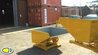 Forklift Tipping Skip from Contract Attachments Ltd