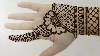 Mehandi Design / Simple Mehandi Design /Cone  Design/ Front Hand Mehandi Design