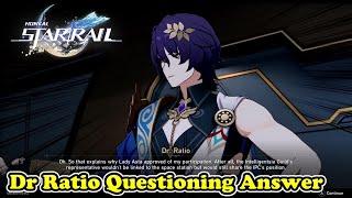 Dr Ratio Questioning Answer Guide | Crown of the Mundane and Divine | Honkai Star Rai