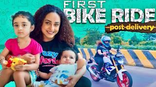 First Bike Ride | Post Delivery | Pearle Maaney | Baby Nila & Nitara