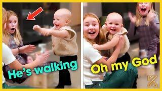  Babies Walking For The First Time Compilation 2024 | Kingdom of Discovery