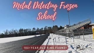 Metal Detecting Frozen School  #metaldetecting #adventure #treasure