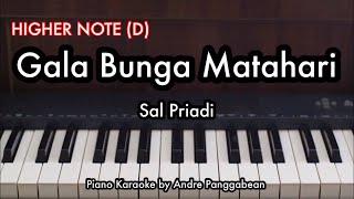 Gala Bunga Matahari (D) - Sal Priadi | Piano Karaoke by Andre Panggabean