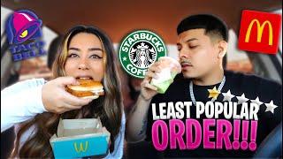 Trying The LEAST POPULAR Orders at Fast Food Restaurants! **YOU SHOULD NEVER ORDER THIS**