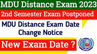 Mdu Distance Exam Postponed 2023 | Mdu Distance Exam Date Change Notice 2023 | Mdu dde new exam date