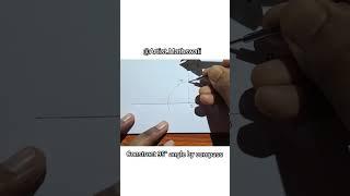 Construct 95° angle by compass with easy method