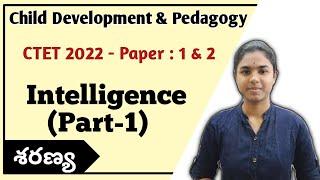 Intelligence Part 1 | Ctet 2022 Paper 1 & 2| Ctet Telugu | #ctet2022,#cdp