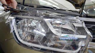 Renault Duster бронирование фар   headlight armoring dacia duster