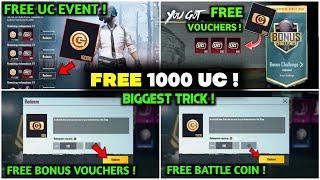 100% FREE 1000UC  GET FREE Bonus Challenge Voucher | Bgmi Bonus Challenge | Bgmi UC Bonus Challenge