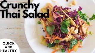 Crunchy Thai Salad with Peanut Butter Dressing | Thai Salad Recipe | The Physio Chef