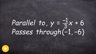 Find parallel lines through a given point