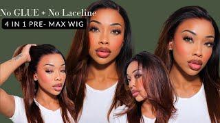 NO GLUE, NO LACE LINE ! GIRL WHAT LACE??THE 4 IN 1 PRE- MAX WIG YOU NEED -FTMYFIRSTWIG